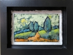 The Path Home, Enamel on Copper, 3X5, $200